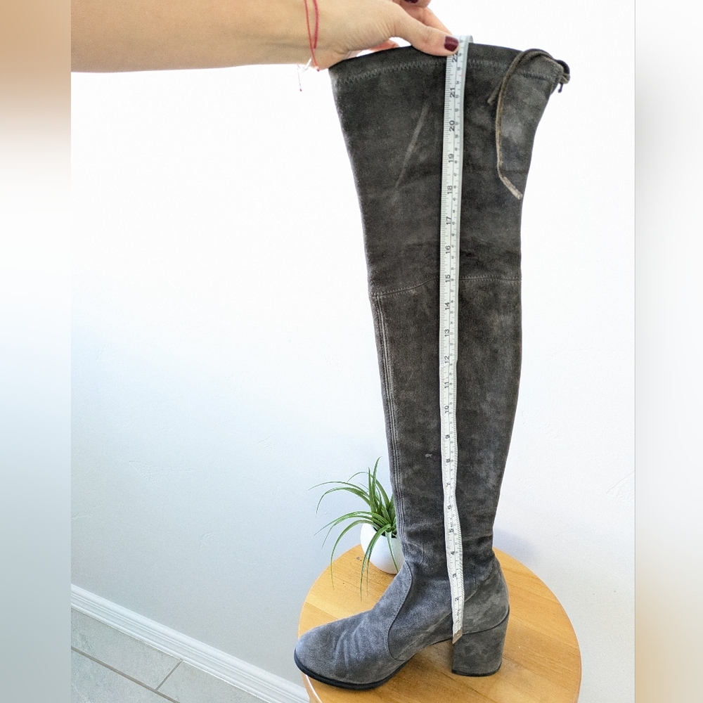 Stuart Weitzman Gray Over-the-Knee Boots - Picture 12 of 14